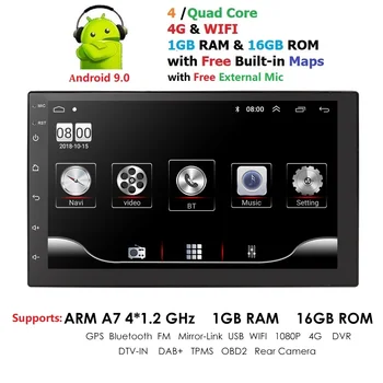 2.5 D Android 2din Auto Multimedia MP5 Atskaņotāju, Radio, GPS Navi, WIFI, Autoradio 7