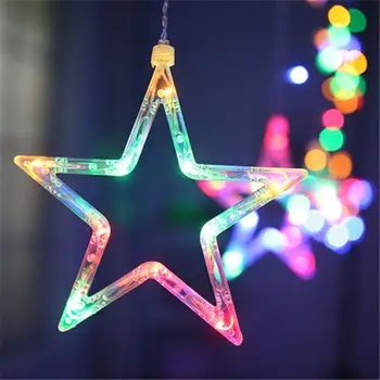 2,5 M 3,5 M LED Ziemassvētku Zvaigzne Vītnes Aizkaru Gaismas 220V Āra String Pasaku Gaismas Kāzu svinības, Bārs Jauno Gadu Apdare