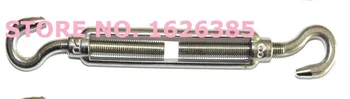 2-50gab, M4--M16 304 nerūsējošā tērauda āķis, uz āķa turnbuckle tērauda stiepļu troses regulēšana taut aprīkojumam aparatūras