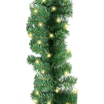 2.7 M LED Ziemassvētku Rotājumu Rotangpalmas Mākslīgās Ziemassvētku Zaļo kaklasaiti gaismas LED Rotangpalmas gaismas Ziemassvētku skatuves izkārtojums Luksusa šifrēts