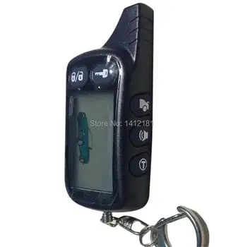 2-ceļu TZ9010 LCD Tālvadības pults Keychain,TZ-9010 Atslēgu Ķēdes Transportlīdzekļa Drošības divvirzienu Auto Signalizācija, Tomahawk TZ 9010, 434MHz 1.5 V