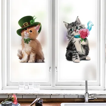 2 Cute Kittens Sienas Uzlīmes, Sienas Uzlīmes, Mājas Dekors Dzīvojamā Istaba Home Decoration Accessories Noņemams Tapetes Guļamistabā Sienas