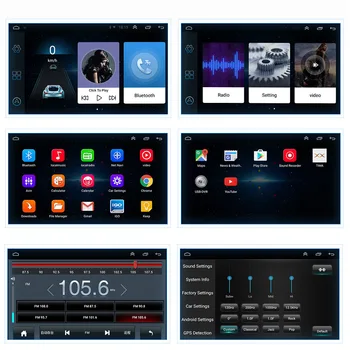 2 Din Auto Radio multimediju atskaņotājs Android 9.1 WIFI Navigācijas 2.5 D ekrānu Priekš Mazda 6 2004-oriģinālus CD funkcija