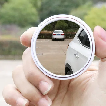 2 GAB. Automobiļu Kārta Blind Spot Spogulis-Zona Tech Stick uz SUV Atpakaļskata Alumīnija Robežu Transportlīdzekļa Spoguļi 360 Plašu Regulējams Balts