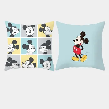 2 gab Disney Mickey Minnie Karikatūras spilvendrāna 45 * 45cm spilvens gadījumā Pāris spilvendrāna Dekoratīvā spilvendrāna par bērnu istabu