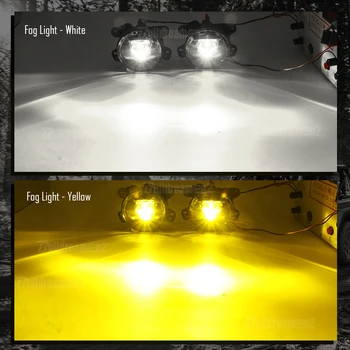 2 Gabali LED Miglas lukturi Automašīnas Priekšējais Miglas Lukturis Balts Dzeltens 30W 8000LM 12V Uz Dodge Journey Lādētāju Magnum