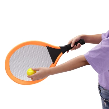 2 Krāsas Vieglais Svars 55* 27 Cm, 2 In 1 Pludmales Sporta Badmintons, Tenisa Rakešu Komplekts Rotaļlieta ar Bumbiņu Bērniem Āra Smieklīgi Rotaļlietas