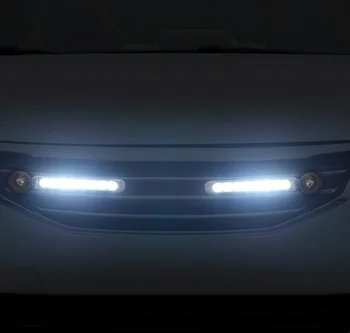 2 LED Vēja Powered Auto Dienas gaismas lukturi Auto Dekoratīvas Lampas Ford Focus Kugas Fiesta Ecosport Mondeo Aizbēgt Explorer Malas