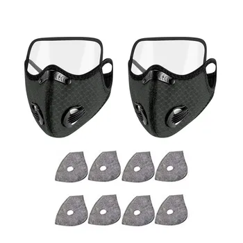 2 Maskas + 8 Filtri Unisex Āra Elpošanas Vārsti Sejas Maska Ar Acu Shield Nagu Maskas, Aizsardzības Putekļu necaurlaidīgs Maska P807