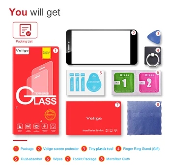 2 Pack Velige Rūdīta Stikla Ekrāna Aizsargs Xiaomi Redmi, Ņemiet vērā, 5.A Ministru Note5A Pro Full Cover 9H Stikla Flim Melns