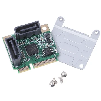 2 Porti Mini PCI-E, PCI Express SATA 3.0 Converter Cieto Disku Paplašinājuma Karti PC Datoram Pievienot maksājumu Kartes