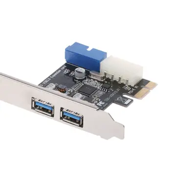 2 Porti, PCI Express USB 3.0 Priekšējā Panelī, ar Kontroles Kartes Adapteris 4-Pin & 20 Pin Pavisam Jaunu Piliens Kuģniecība