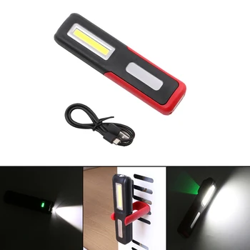 2 Režīmi XPE COB LED USB Lādējamu Lukturīti, Super Spilgti Lāpu Gaismas Iebūvēts Akumulators Magnēts LED Gaismas USB Kabeļa Āķis Gaismas