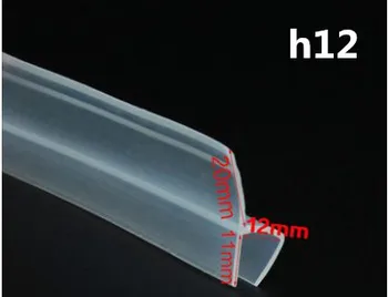 2 Skaitītājs/daudz Paplašināta F/h formas silikona gumijas dušas telpā durvju loga stiklu zīmogs sloksnes weatherstrip, lai 6/8/10/12 mm stikls