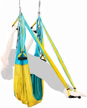 20 Krāsu 2.5*1,5 M Aerial Yoga Guļamtīkls Anti-smaguma Inversijas Šūpoles Jogas Pagarināt Jostas Griestiem Karājas Paplātes Mājas Sporta zāle