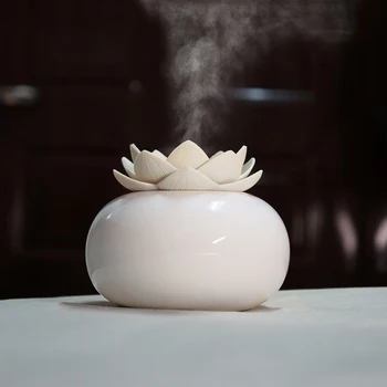 200ML Keramikas Ultraskaņas Aromātu gaisa mitrinātāju ar Gaisa Izkliedētāju, Vienkāršība Lotus Gultām Pulverizators ēteriskās eļļas difuzoru difusor de