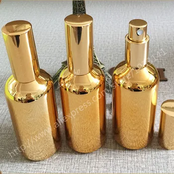 200PCS/Daudz Augstas kvalitātes migla zelta pudele, 100 ml stikla aerosola pudele, 100 ml zelta krāsas stikla aerosola pudelē ēteriskās eļļas