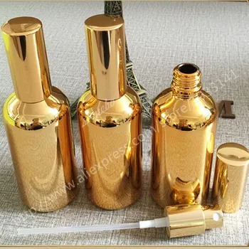 200PCS/Daudz Augstas kvalitātes migla zelta pudele, 100 ml stikla aerosola pudele, 100 ml zelta krāsas stikla aerosola pudelē ēteriskās eļļas