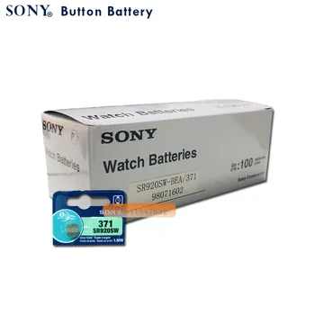 200pcs/Sony daudz Oriģināls 371 SR920SW 920 1.55 V Skatīties Akumulatora SR920SW 371 Pogu Monēta Šūnu ražots JAPĀNĀ