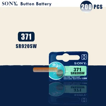 200pcs/Sony daudz Oriģināls 371 SR920SW 920 1.55 V Skatīties Akumulatora SR920SW 371 Pogu Monēta Šūnu ražots JAPĀNĀ