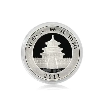 2011 Ķīna 10 Juaņa Panda Sudraba Monētas Reāla Oriģinālu Monētu Kolekcija Dāvanu Sertifikātu UNC