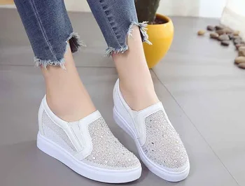 2017 Karstā Pavasara un rudens apavi brīvā laika apavi visām maču korejas sieviešu vasaras biezu grunts krāsu studentu kurpes baltas kurpes