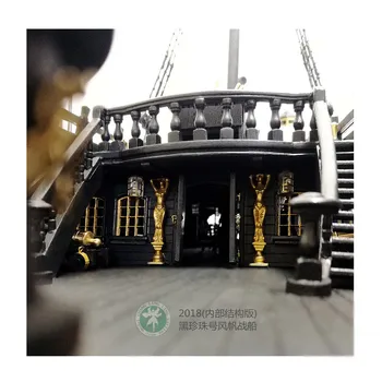 2018 DIY 1/35 Karību jūras Pirāti, Melnās Pērles Nav. Koka Buru Kuģa Modelis Komplekts Rokas Saliktas Amatniecības