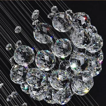 2018 jaunu, modernu 13PCS spīdumu kristāla bumbu dizaina lustra lielu spīdumi de cristal gaismas D80*H300cm garantija