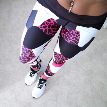 2018 Karstā Pārdošanas Sexy Leopards Drukāt Joga Zeķes Fitnesa Sporta Sievietēm, Elastīgās Bikses Treniņu Izdilis Jeggings Digitālās Drukas Leggins