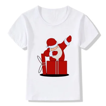 2018 Meitene Zēns Smieklīgi T-Krekls Bērniem, Pat Santa Klauss Modelis T-Krekls Ar Apaļu Apkakli Bērnu Ziemassvētku Multfilmas Drēbes