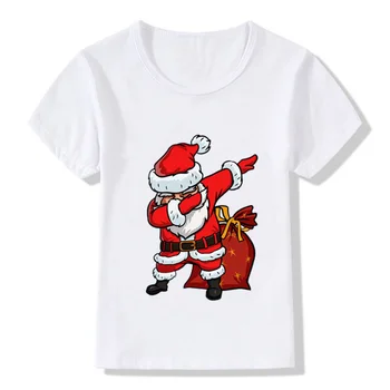 2018 Meitene Zēns Smieklīgi T-Krekls Bērniem, Pat Santa Klauss Modelis T-Krekls Ar Apaļu Apkakli Bērnu Ziemassvētku Multfilmas Drēbes