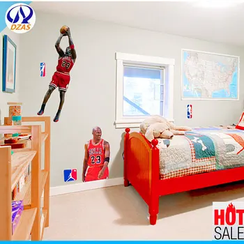 2018 NBA Bull trapeces veida Jordānija basketbola istabu kopmītnē apdare sienas KĀ-CX leģenda Attēls sienas