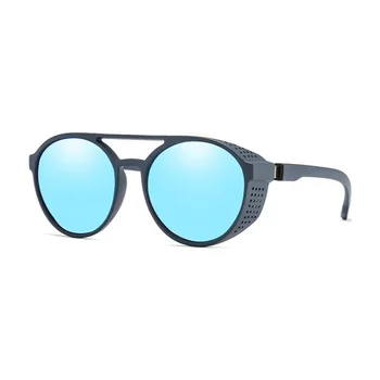 2018 Steampunk Modes Ovālas formas Saulesbrilles Sievietēm, Vīriešiem Vintage Black Unsiex Rāmis Punk Stila Saules Brilles UV400 Classic Goggle Brillēm