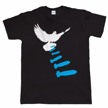 2018 T Krekls Vīriešiem O-veida Kakla Karstā Pārdošanas Vasarā Balodis Bumbvedējs, Vīriešu T Krekls - Banksy Stila Urban Art Graffiti drukāt Tee Krekls