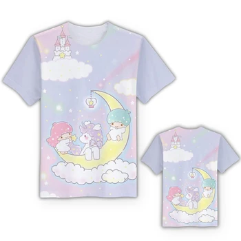 2019 1GB Maz Dvīņu Zvaigzne Modes Anime T-Krekli Ikdienas krekls ar Īsām Piedurknēm Vasaras Pielāgota T-krekls Unisex atdzist Jaunu