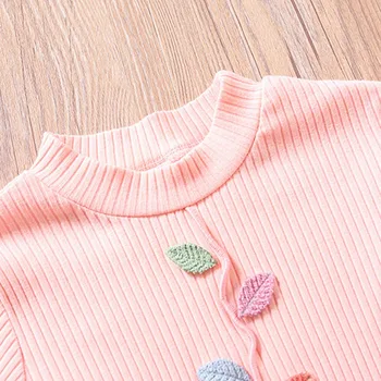 2019. gada Rudenī Jaundzimušais Meitenes Toddler Bērniem Drēbes, Kokvilnas zieds, kas Peld garām Piedurknēm krekli, Topi Apģērbs Blūze