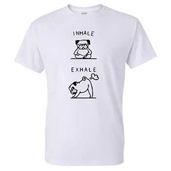 2019. gada Vasaras Smieklīgi vīriešu T-krekls Izelpot, Ieelpot Mopsis Kaķis, Pērtiķis iespiests T krekls vasaras pavisam īsām piedurknēm t-veida krekls top s-3xl