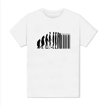 2019. gada Vasaras Tee Krekls T-krekls Homme - Kods Barre Attīstību Homme Darvins Theorie Amusant Drole Režīms O-veida Kakla T-krekls