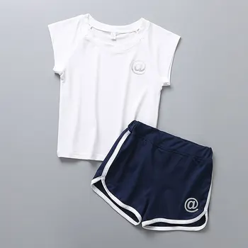2019. gada Vasaras Zēnu Apģērbu Komplekti, Ātri žāvēšanas Bērniem Sporta Tērpi 2-10T Bērniem, Treniņtērpi T Krekls+šorti Apģērbu Komplekti Bērnu Meitene