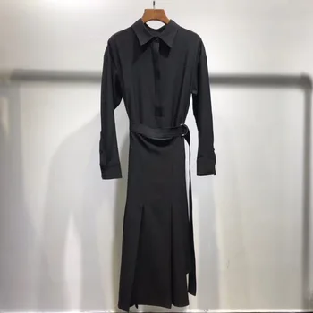 2019. gadā, sievietēm, dāmām, diviem gabaliem garām piedurknēm kleita