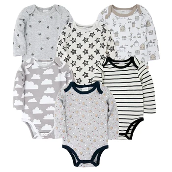 2019 Jaunas Ielidošanas Baby Girl Apģērbu ar garām Piedurknēm Zēnu Apģērbi no Kokvilnas ropa de bebe Jaundzimušo Bērnu Apģērbs no 0-12M Bērnu Bodysuit Jumpsuit
