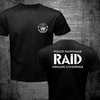 2019 Jaunas Ielidošanas T-Krekls Jaunu Francija Īpašās Elites Policijas Spēku Vienības, GIGN Raid K-9 Suņiem, Suņu T Krekls Ikdienas Kokvilnas T Krekls