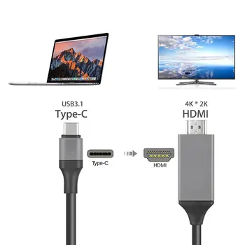 2019 Jauns 4K USB 3.1 USB-C C Tipa HDMI Kabeli HDTV Hdmi Adapteri, par Lenovo ThinkPad X1 MacBook Pro datorā Samsung S8 S9 NOTE8
