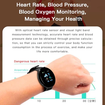 2019 Jaunu Bluetooth aproce Smart Skatīties vīrieši asinsspiediens Detektoru Ūdensizturīgs Sports Tracker Smart Skatīties sieviešu Android vai ios