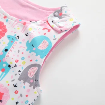 2019 Jaunu Bērnu Dzimšanas Bērniem Toddler Zēni Meitenes Drēbes bez Piedurknēm Īstermiņa un Ilgtermiņa Romper Ziedu Zilonis Jumpsuit Playsuit Sunsuit