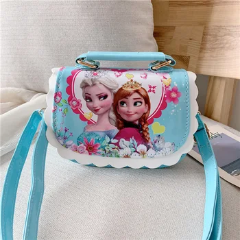 2019 jaunu Disney pu pārnēsājamās somas bērnu soma modes Messenger bag karikatūra pleca soma, saldēti, somas