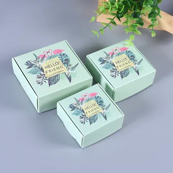 2019 jaunu DIY 10PCS Kāzu radošā konfektes rotaslieta dāvanu kastē roku ziepes rūtiņu pielāgota papīra vairumtirdzniecības kaste krāsu gaisa kaste