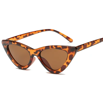 2019 Jaunu Modes Sexy Dāmas Cat Eye Saulesbrilles Sieviešu Luksusa Plastmasas Vintage Mazo Saules Brilles Sieviešu Ceļojumu Oculos de sol UV400