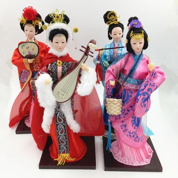 2019 jaunu Tradicionālā Ķīniešu Lelles Meiteņu Rotaļlietu Seno Kolekcionējamus Skaistu Vintage Stilu, Princese Etniskā Lelle ar apģērbu, 33cm