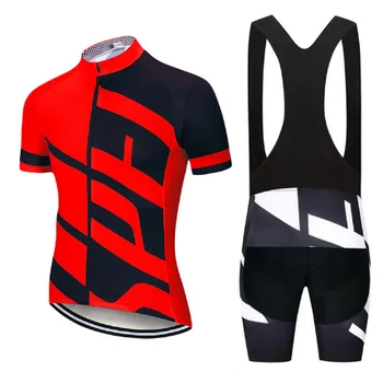 2019 Jaunā KOMANDA STRAVA Riteņbraukšana apģērbu 9D Gel pad Šorti Velosipēdu Džersija komplekts Ropa Ciclismo Mens pro Maillot Culotte apģērbi